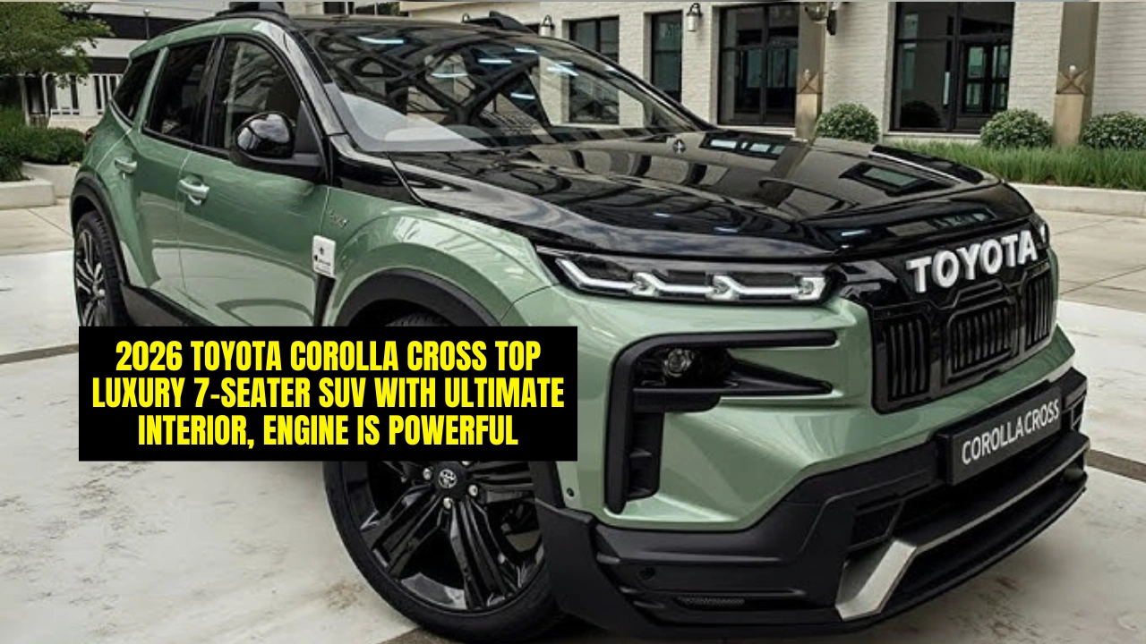 2026 Toyota Corolla Cross top luxury 7-seater SUV with Ultimate Interior, engine is powerful