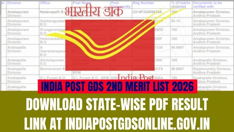 India Post GDS 2nd Merit List 2026