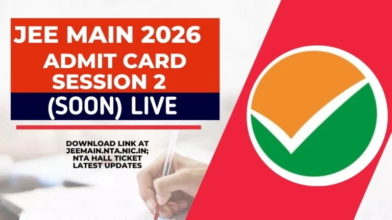 JEE Main 2026 Admit Card Session 2