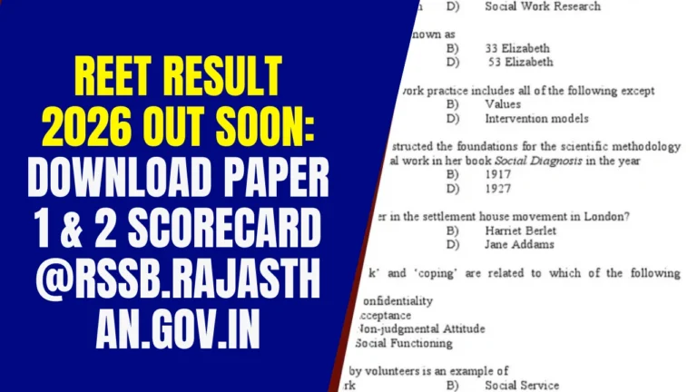 REET Result 2026 Out Soon