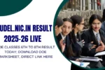 edudel.nic.in Result 2025-26 LIVE
