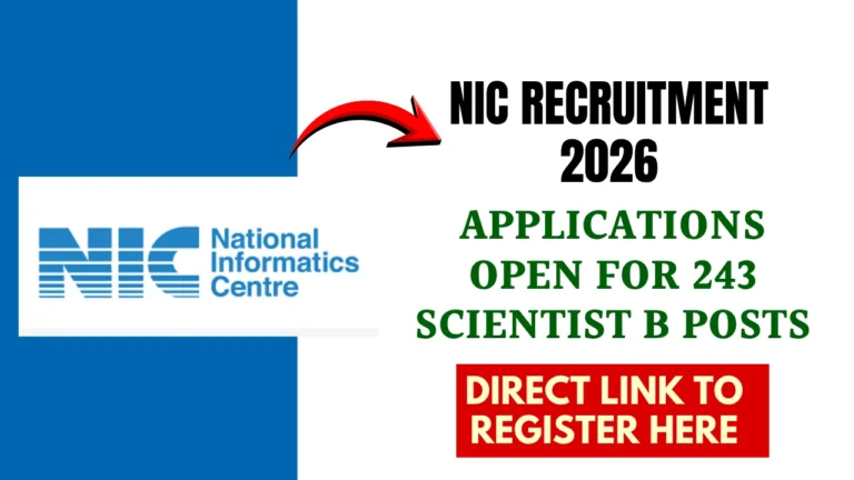 NIC recruitment 2026